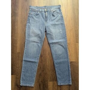 Mott & Bow Jeans Womens 30 Blue High Rise Mom Light Wash Stretch Ankle Denim